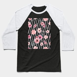 Pink flowers Baseball T-Shirt